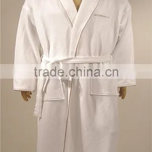 Star Hotel Used White 100% Cotton High Quality Modal Waffle Bathrobe thumbnail-1