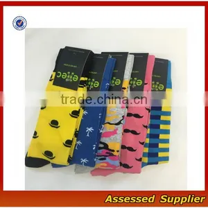 YXS69 Custom Unisex Happy Combed Cotton Dress Socks Business and Dress Socks thumbnail-4