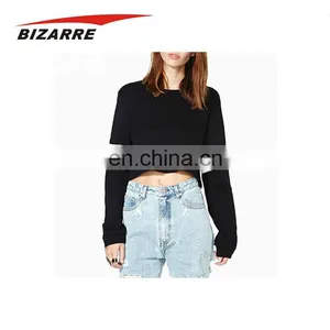 Hot Selling Custom Compressed Print Women Crop Top Hoodie thumbnail-1