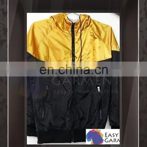 Custom Design Hot Sales Outdoor Waterproof Zip Plain Contrast Color Kids Rain Windbreaker thumbnail-1