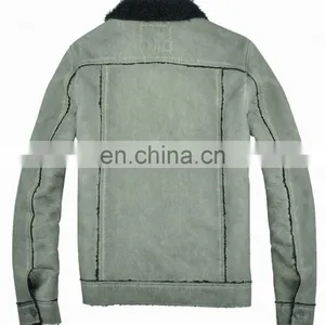 2015 Last Fashion Mens Handsome Warm Genuine Men Leather Jacket thumbnail-3