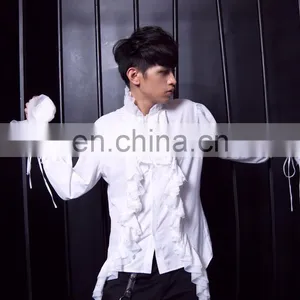 Gothic Victorian Men's Frilled Long Sleeve Shirt thumbnail-5