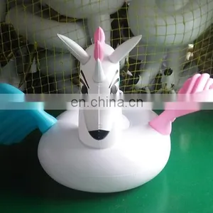 6P Giant Swimming Inflatable Pegasus Pink and Blue Wings Pool Float With EN71 Certification thumbnail-3