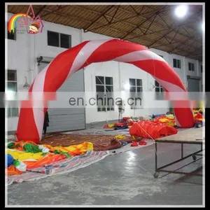Huge Candy Cane Inflatable Arch Archway W/ Fan thumbnail-1