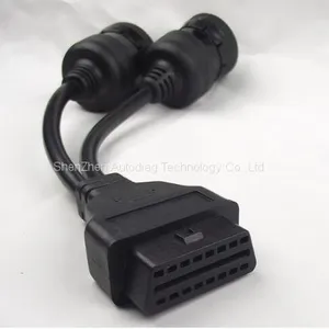 OBD2 Interface Truck Y-cable OBD2 16Pin Female to Female 6pin SAE J1939 and SAE J1708 9pin Female thumbnail-2