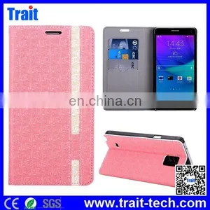 Dual-color Maze Pattern Flip Stand PC+PU Leather Case for Samsung Galaxy Note 4 N910 With Card Slots thumbnail-2