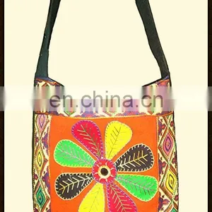 2015 Wholesale Indian Traditional Patchwork Boho Hippi Designer Handmade Colorful Attractive Jhola Shoulder Purse thumbnail-1