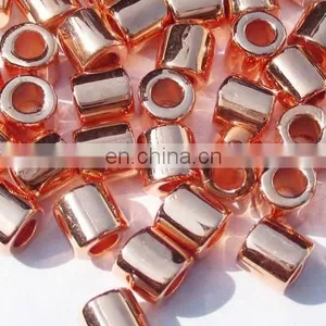 Metallic Plated Acrylic Beads, Copper Coated, Size 6mm thumbnail-1