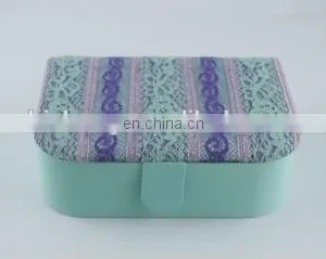 Turquoise Personality Jewelry Box With Mirror thumbnail-3