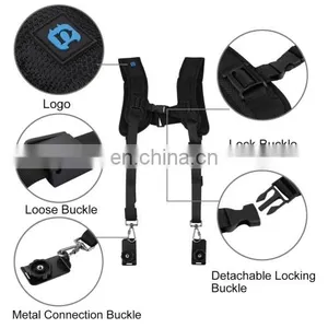 Best Price PULUZ Quick Release Double Shoulder Harness Soft Pad Decompression Foam Shoulder Strap Belt for DSLR Digital Cameras thumbnail-6