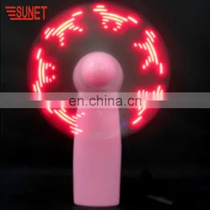 2018 SUNJET Hot Sale Best Promotion Gift LED Message Flashing 6 Message 120 Letters Hand Held Mini Fan thumbnail-6