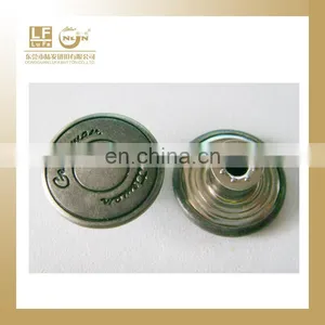 Customized Logo on Brass Jeans Button thumbnail-2
