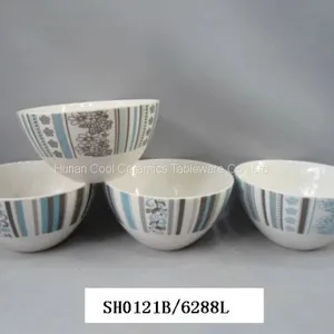 Promotional Sweet Carton Decal Ceramic Bowl for Food Container thumbnail-3