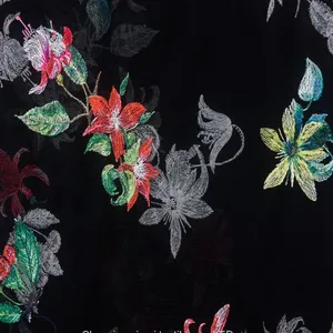 African Mesh New 3d Flower Lace Fabric Embroidery thumbnail-1