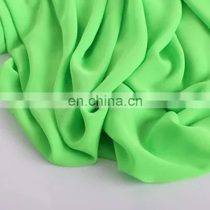 Chinese Supplier 75D Polyester Moss Crepe Fabric Soild Color High Quality Moss Crepe Fabric thumbnail-1