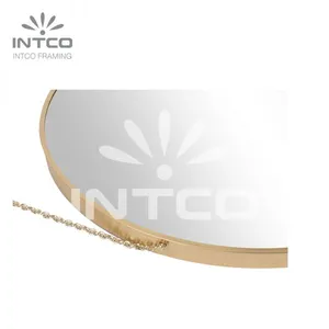 Metal Framed Decorative Wall Mounted Mirror With Hanging Chain, Aluminum Framed Mirror, Custom Mirror Frames thumbnail-3