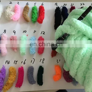 35colors 2cm Thick Polyester Chenille Chunky Yarn for Knitting Chenille Blanket thumbnail-5