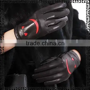 Women Leather Gloves Work, Black Sheep Skin With 70% Wool, Gloves Importers thumbnail-1