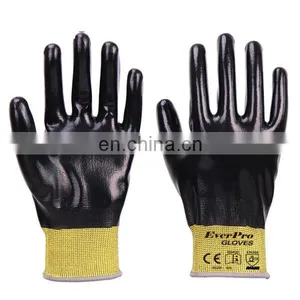 Waterproof Black Nitrile Gloves With Fully Dipping thumbnail-1