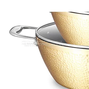 Forged Hammered Exterior Design Non Stick Aluminum Casserole Aluminium Cookware Manufacturer thumbnail-2