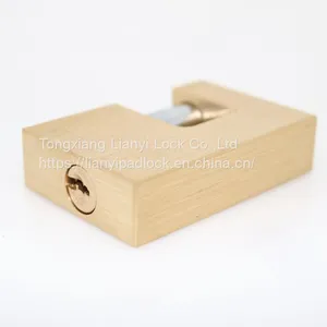 Good Quality Safety Cheap Solid Brass Anti-cut Anti-rust Anti-theft 50-90mm Rectangular Brass Padlock thumbnail-5