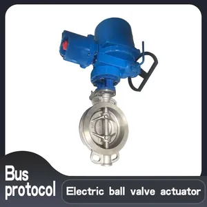 Hard Seal Electric Butterfly Valve Actuator DN200 Electronic Electric Actuator thumbnail-1