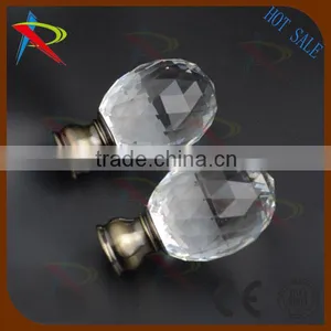 Transparent Crystal Brass 19mm Albania Blind Finials /drapery Finials thumbnail-1