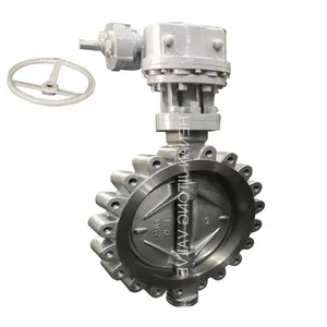 Manufacturer Wholesale ANSI Butterfly Valve Stainless Steel Lug Hard Seal Worm Gear Butterfly Valve thumbnail-2