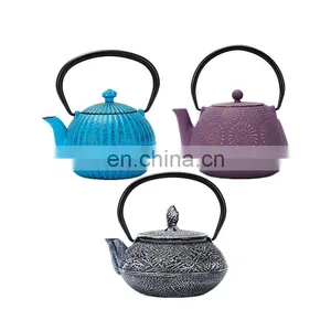 Wholesale Teapot Tea Ware Chinese Antique Enamel Cast Iron Wholesale Teapot thumbnail-1