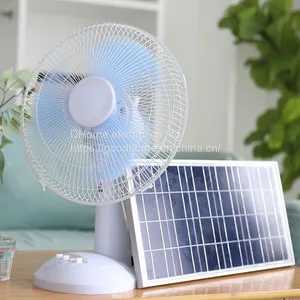 12inch Table Fan ，Solar Panel Electric Fan（Wechat:13510231336） thumbnail-1