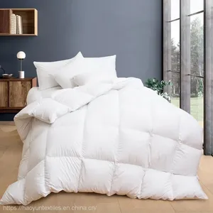 100% Cotton White Fabric 80% White Goose Down Bedding Comforter thumbnail-1