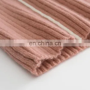 Autumn Winter Slim Fit Rib Cashmere Sweater Full Zipper Knitted Cardigan With Stand Collar Solid Pattern thumbnail-5