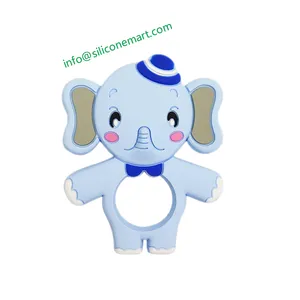 Wholesale Elephant Shape Animal Food Grade Silicone Teethers for Babies Baby Chew Toy Teether From Shenzhen Siliconemart Tech Co.,Ltd. thumbnail-4