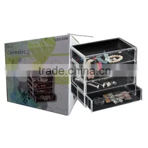 Desktop Transparent Acrylic Makeup Brush Holder Make up Organizer thumbnail-1