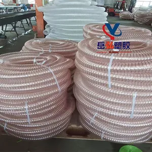PU Polyurethane Steel Wire HoseTelescopic Ventilation Transparent BellowsHigh Temperature and Pressure Resistant Hose thumbnail-4