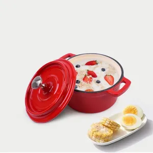 1qt Mini 10cm Enamel Cast Iron French Oven Dutch Oven Casserole Pot Cocotte 1L thumbnail-3