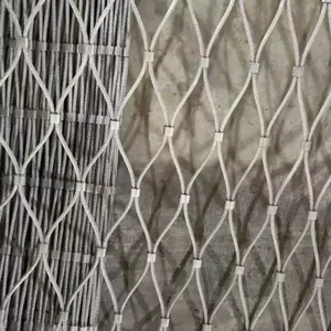 High Quality Stainless Steel Rope Mesh Cable Net Fence/Made in China Protective Net Garden Fence Safety Fence Weaving Mesh Decorative Wire Mesh thumbnail-2