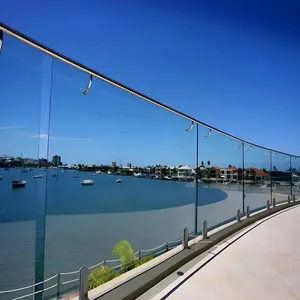 12mm Toughened Glass for Swimming Pool Fencing,Glass Balustrade Glass Pool Fencing Glass Balcony thumbnail-1