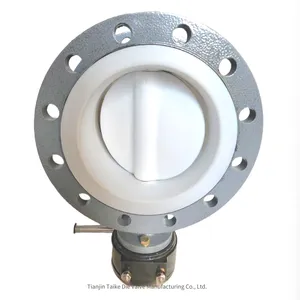 Jintaike Supplies Fully Fluorine-lined/half Fluorine-lined Butterfly Valves D71f/41f, Carbon Steel With Polytetrafluoroethylene thumbnail-1