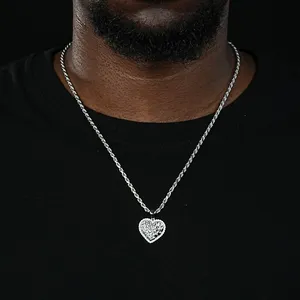 Shining Star Jewelry Manufacturer Wholesale Nugget Heart Cz Pendant thumbnail-5