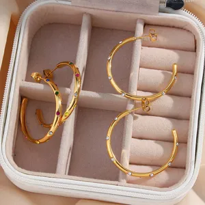 OEM Custom Stainless Steel Earrings Supplier Low MOQ Hypoallergenic 0.8mm Thin Hoop Earrings for Bulk Orders thumbnail-4