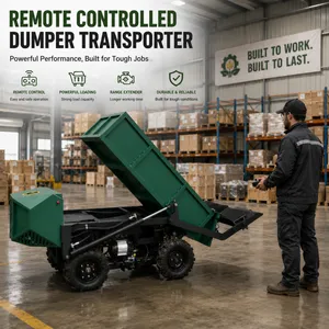 Multi Purpose Remote Control Dumper Transporter Hybrid Powered Tracked Carrier for Orchard Farm thumbnail-2