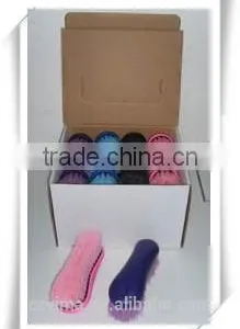 12 Pcs 8-shaped Horse Dandy Brush in Display Box for Show thumbnail-1