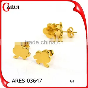 Wholesale Fashion Jewelry Gold Stainless Steel Jewelry Gold Earrings thumbnail-3