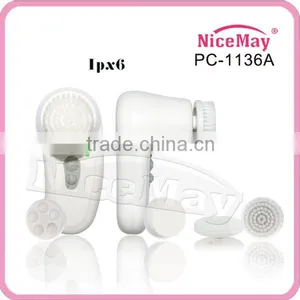Handheld Rotary Facial Brush With 6 Heads thumbnail-1