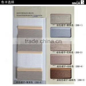 Blackout Two Pleatd Fabric Zebra Roller Blinds Fabric thumbnail-2