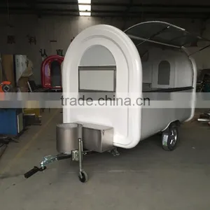 7.6*5.5ft White Food Cart Trailer Mobile Food Cart Beach Food Truck Hot Dog Hamburg Ice Cream Traction Cart Provide Free 3 d Des thumbnail-1