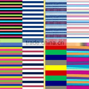Stripes Design Printed Nylon Spandex Fabric for Swimwear and Underwear /stripe Lines Pattern Design thumbnail-1