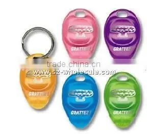 3D Promotional Cheap Plastic Keychain for Lottery Scraper thumbnail-3