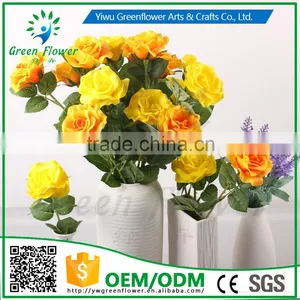 2016 Wholesale MulticolorLuxury Latex PU Artificial Flowers Honey Rose Real Touch Bouquet Wedding Bridal Decor Display Flower thumbnail-1